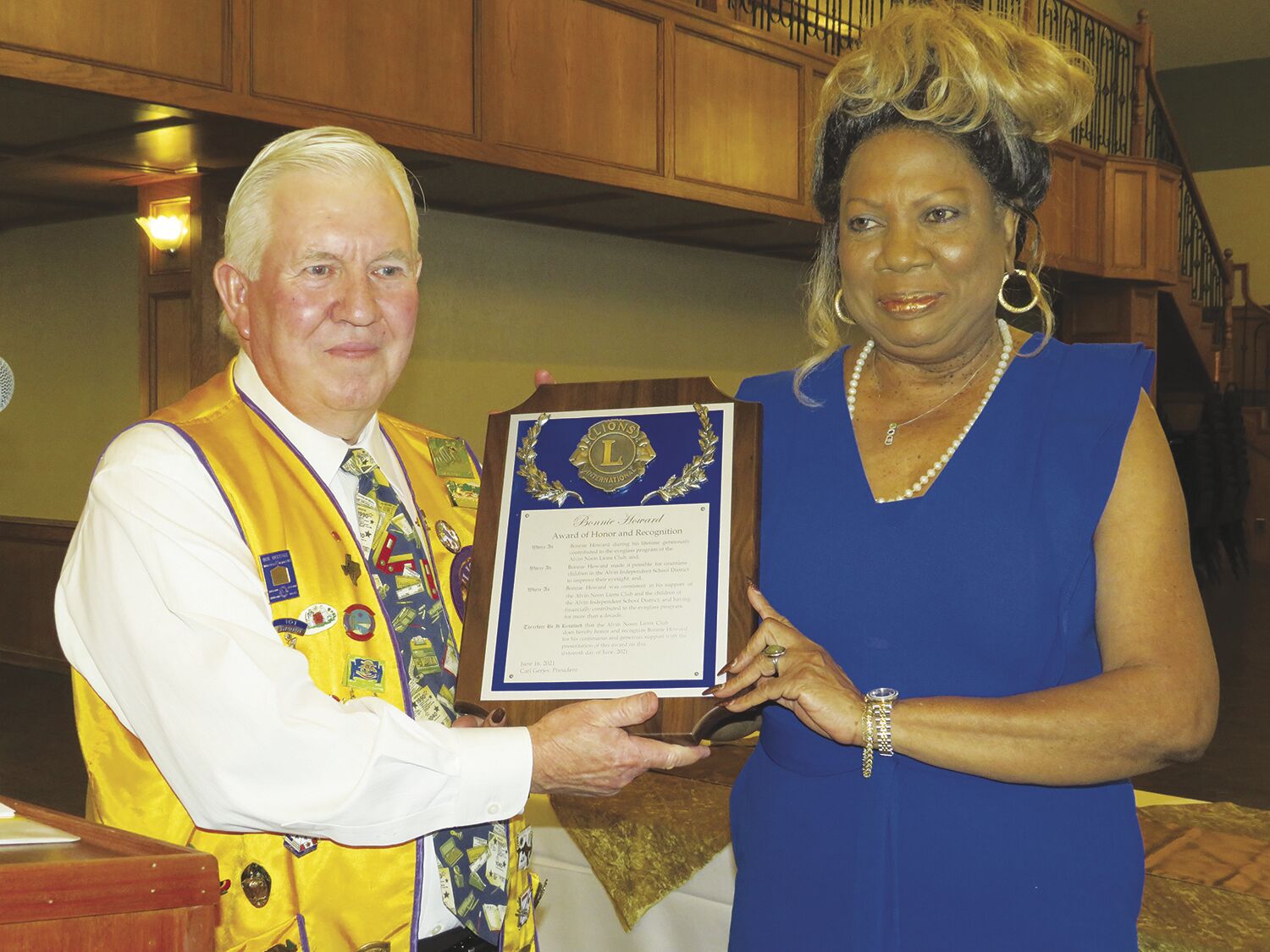 Lions honor memory of generous donor